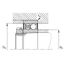 {(dio)S 2205-K-2RS-TVH-C3, (j) DIN 630 (bio)(zhn)Ҫߴ, FF 1:12ɂ(c)ܷ